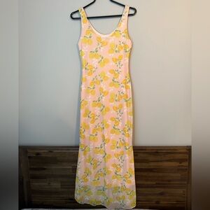 See You Monday Pink Lemon Maxi Dress